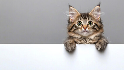 Obraz premium minimal photostock of a Beautiful funny Kitten