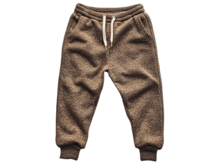 a pair of brown sweatpants