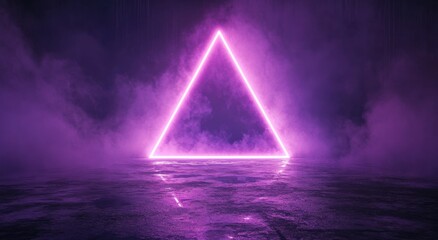 Glowing neon pink circle on a dark textured background