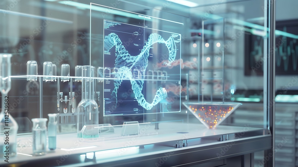 Poster a high-resolution touchscreen in a lab, displaying a detailed map of neural pathways with interactiv