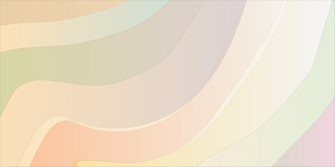 Abstract green curve waves background isolated on white and is the edge of the picture, Panoramic banner background with copy space. Colorful geometric background. 