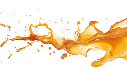 Abstract explosion of liquid paint transparent background