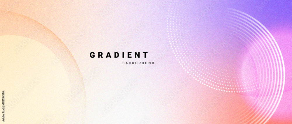 Poster Gradient pastel abstract background with circular shapes.