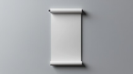 Marketing presentation rollup banner mockup in office setting