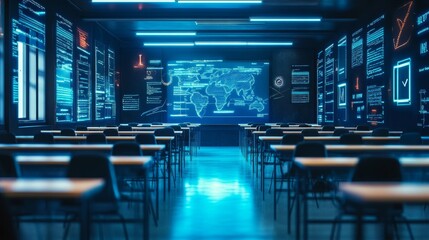 Digital Classroom with Global Connectivity Interface