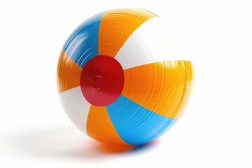 Obraz premium A bright and cheerful beach ball sitting on a white surface