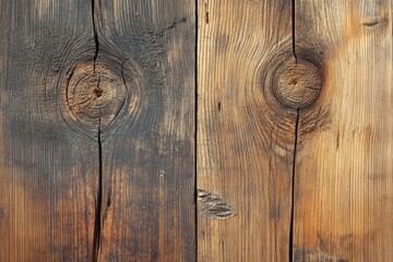 Obraz premium Close-up view of a wood grain with a prominent knot