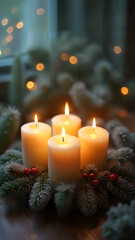 Festive Christmas Advent Wreath