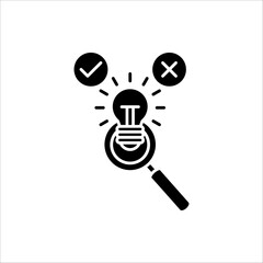 hypothesis icon. Science and Research Icon. Line vector hypothesis sign, symbol for web design.