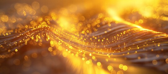 glowing gold wave background 5