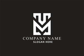 MV luxury monogram logo design for you company and business 