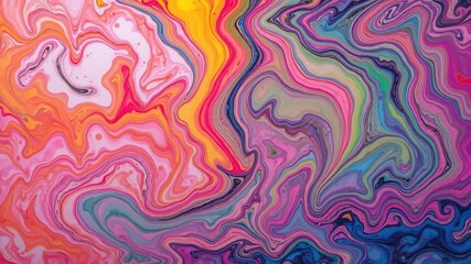 Fototapeta premium Colorful swirls of ink mixing together in water creating a vibrant and abstract background, liquid, background, artistic