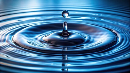 Water droplets falling into a body of water, creating ripples on the surface, lake, waves, ocean, environment, droplets