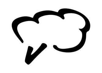 Speech bubble back handdrawn frame