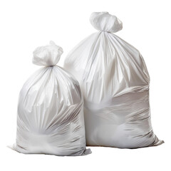 Two garbage bags full of refuse.