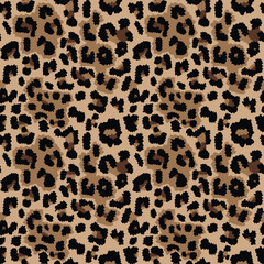 
animal leopard vector pattern, modern design with spots, seamless illustration