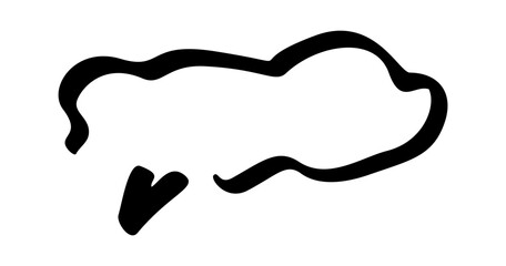 Speech bubble message balloon doodle