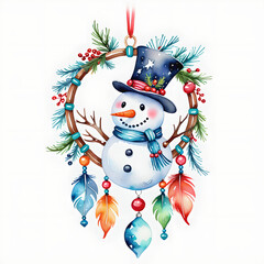 Dreamcatcher Snowman Ornament: Bead Details & Whimsical Touches