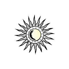 sun vector art and illustration
