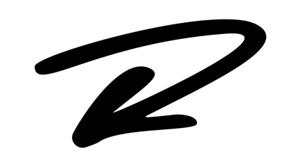 Hand drawn black arrow symbol