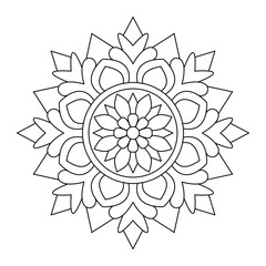 Starry night Kids Mandala coloring book, vector file