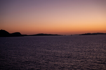 Fototapeta premium sunset over the river