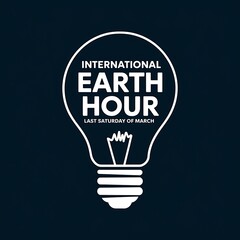 International Earth Hour Lightbulb Symbol Design
