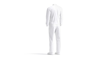 Blank white sport team uniform, looped rotating