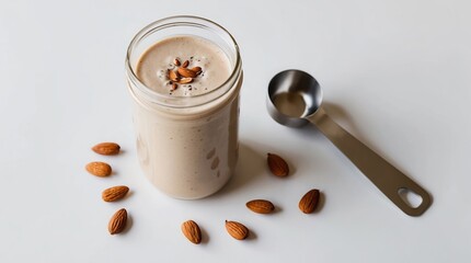 Creamy Almond Smoothie in a Jar