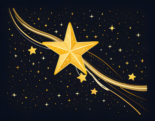 Golden star and cosmic trails