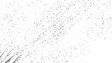 Abstract dust particle and grain texture on white background.