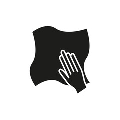 Cleaning cloth icon Symbol mark in Outline style