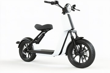 Obraz premium Modern electric scooter on white background, minimalist design