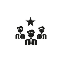 Leadership icon Symbol mark in Outline style