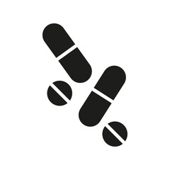 Painkiller icon Symbol mark in Outline style