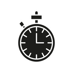 Stopwatch icon Symbol mark in Outline style
