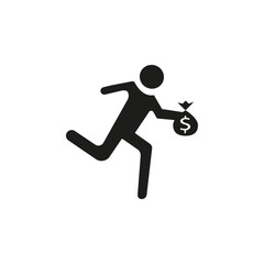 Thief icon Symbol mark in Outline style