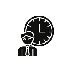 Time management icon Symbol mark in Outline style