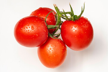 jitomates rojos, racimo de jitomate, alimento, rojo, verduras, aislada, madura, fresco, fruta, blanco, salubre, organica, verde