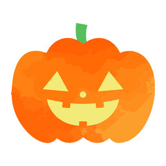 カボチャのハロウィンイラスト　水彩風