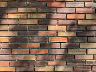 Old Brickwall Background With Light And Shadow At Mukdahan, Thailand. 08 Nov 2024. AM
