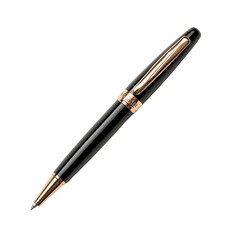 Naklejka premium Elegant black pen for professional use. transparent background