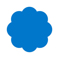 Round floral sticker insignia label