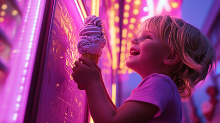 A toddler clapping their hands in excitement as a_0430