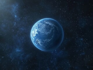 Obraz premium Earth View from Distant Planet in Space