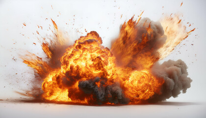 fire Explosion on white background