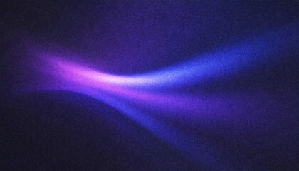 Abstract grainy grain background in dark purple, blue, and black, glowing noise light beam shapes, cosmic, Sci-fi, retro aurora effects, celestial atmosphere.