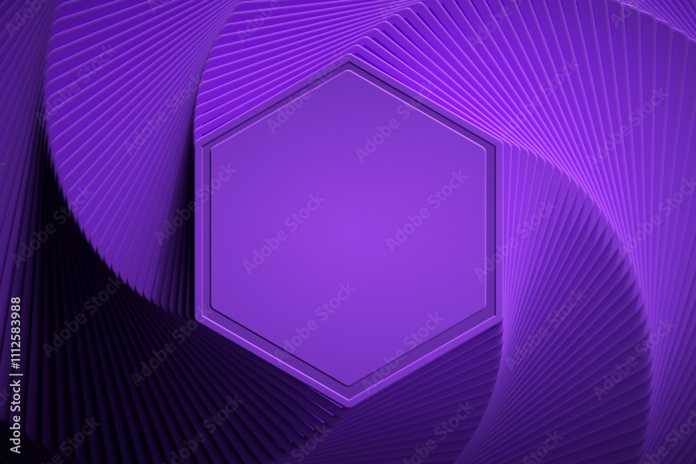 Fototapete 3D rendering with hoops in fancy dynamism. Simulating movement from top to bottom with marked light and shadows. 3D shapes with moving scale.