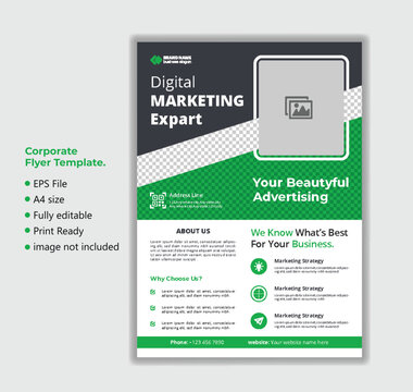 Digital Marketing agency corporate  company flyer template.