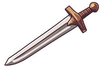 a cartoon of a sword